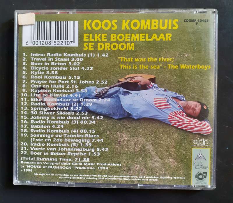 Koos Kombuis - Elke Boemelaar Se Droom (CD)