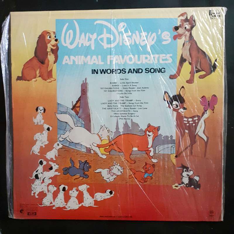 Walt Disney Animal Favourites in Words and Song LP Vinyl Record