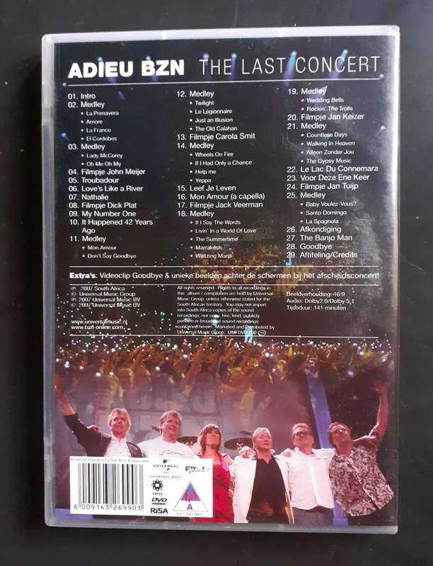 BZN - Adieu BZN - The Last Concert (DVD)