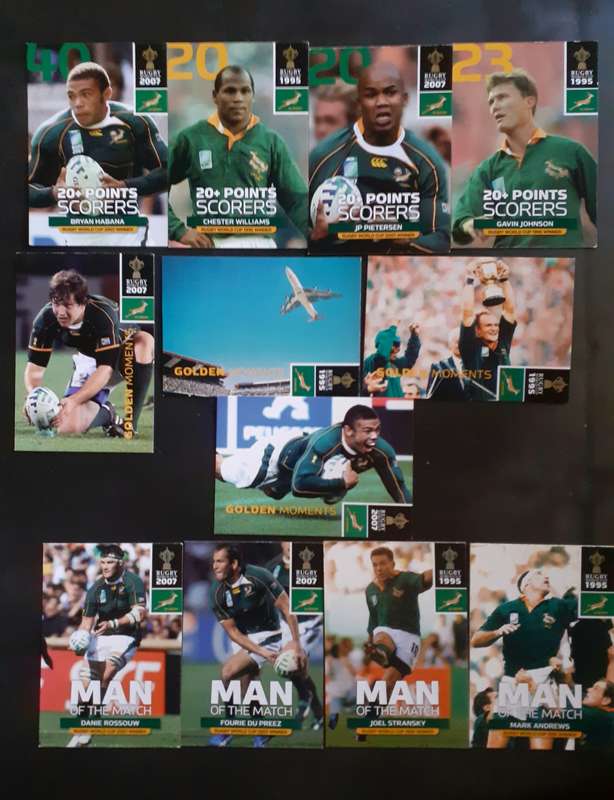 2011 Big Ball Rugby World Cup - Collection of 12 Cards