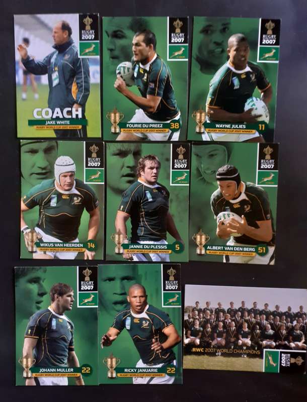 2011 Big Ball Rugby World Cup - Collection of 9 2007 World Cup Cards
