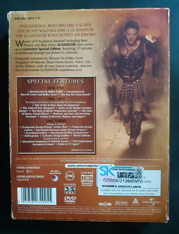 Gladiator - Russell Crowe - Extended Special Edition (3 DVD Set)