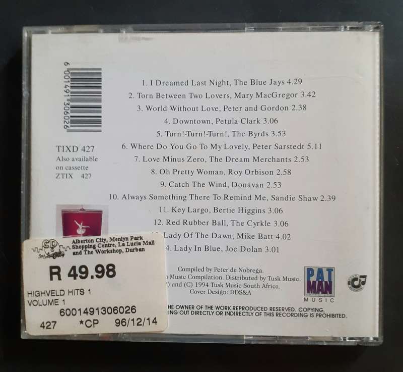 Highveld Hits Volume 1 (CD)