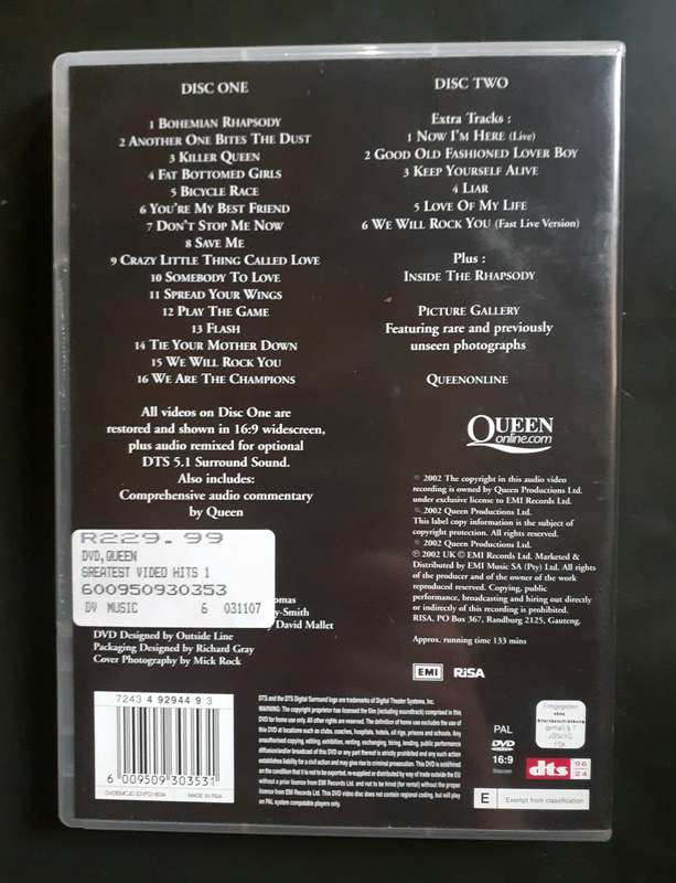 Queen Greatest Video Hits 1 (2 DVD Set)