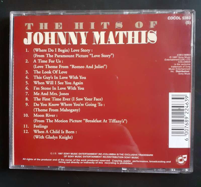 Johnny Mathis - The Hits of Johnny Matis (CD)