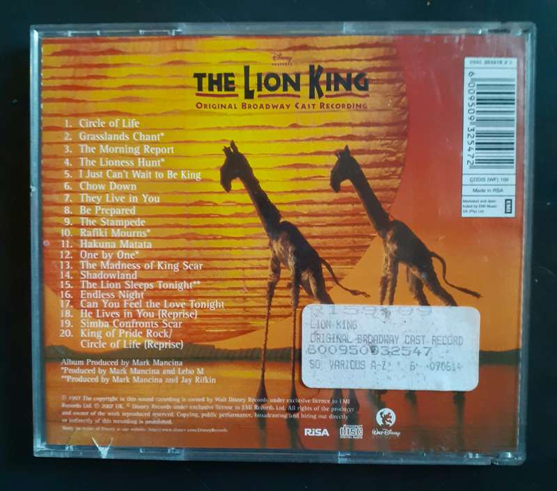 The Lion King (Original Broadway Cast Recording) (CD)