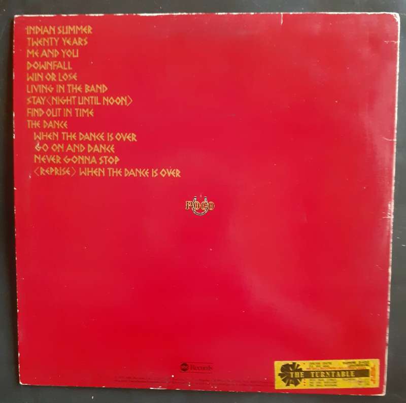 Poco - Indian Summer LP Vinyl Record - USA Pressing
