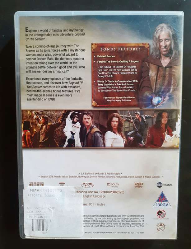 Legend of The Seeker - The Complete First Season (6 DVD Set)