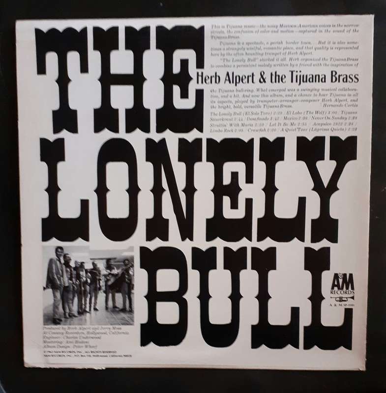 Herb Alpert & The Tijuana Brass - The Lonely Bull LP Vinyl Record - USA Pressing