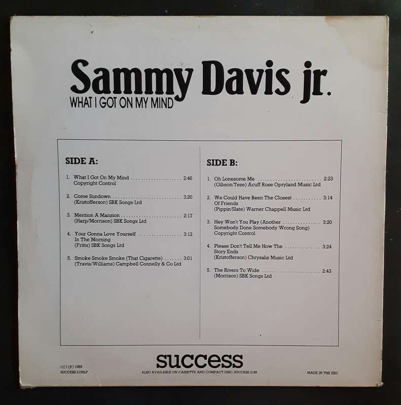 Sammy Davis Jr. - What I Got On My Mind LP Vinyl Record - Europe Pressing