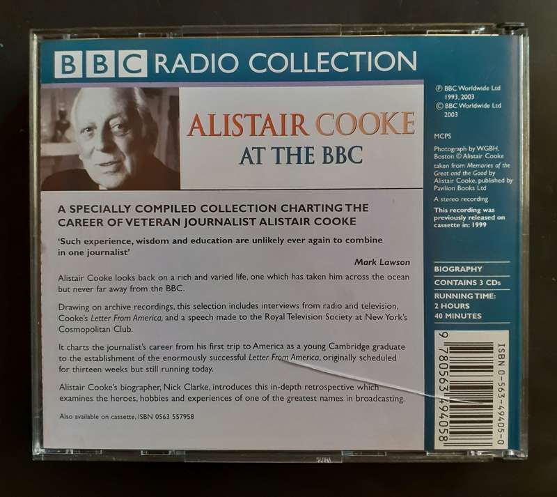 Alistair Cooke At The BBC (3 CD Set)