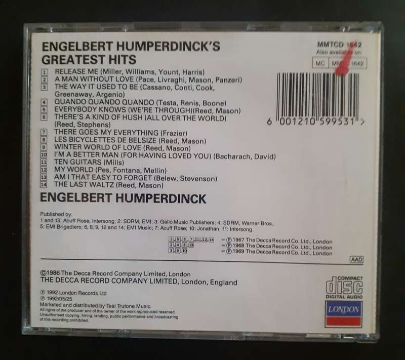 Engelbert Humperdinck Greatest Hits (CD)