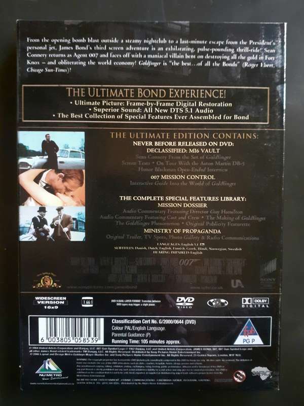 007 Goldfinger - James Bond Ultimate Edition - 2 DVD Set