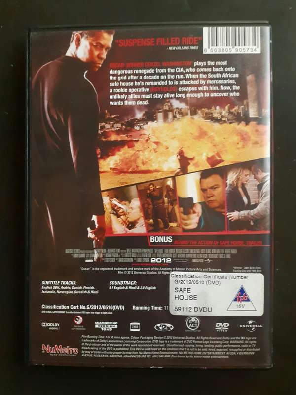 Safe House - Denzel Washington & Ryan Reynolds (DVD)
