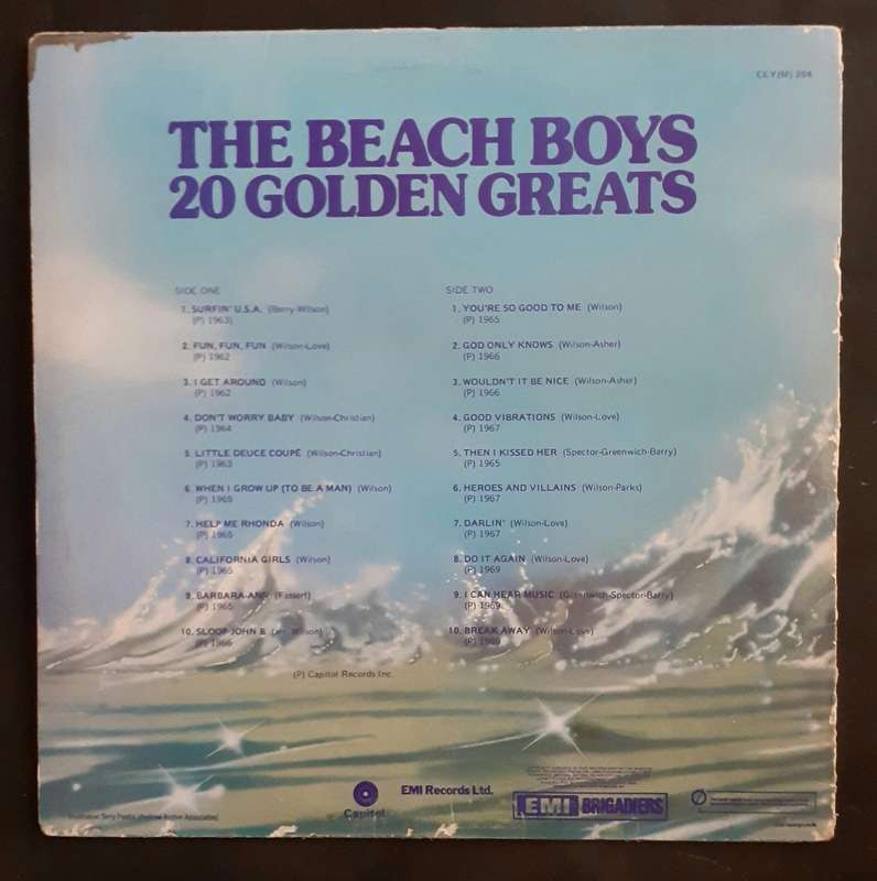 The Beach Boys - 20 Golden Greats LP Vinyl Record