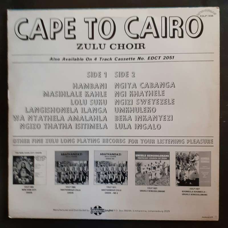 Cape To Cairo - Cape To Cairo LP Vinyl Record