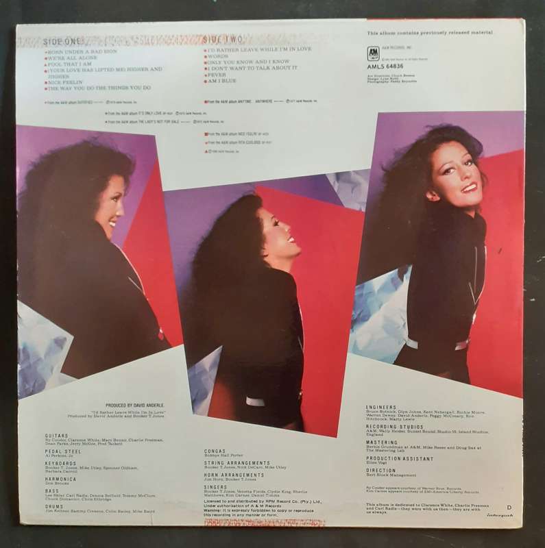 Rita Coolidge Greatest Hits LP Vinyl Record