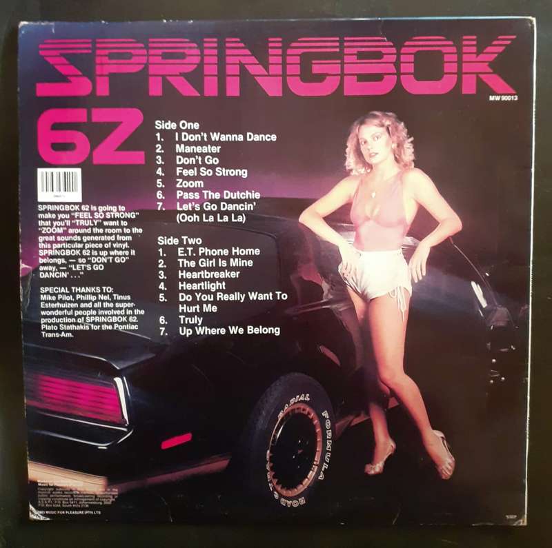 Springbok Hit Parade Vol.62 LP Vinyl Record