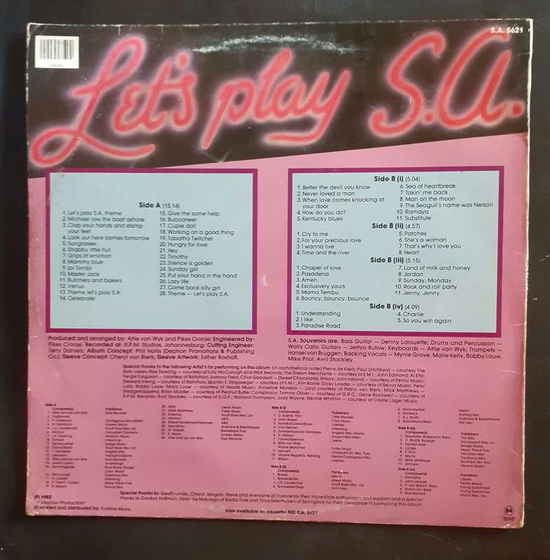 Let's Play SA LP Vinyl Record