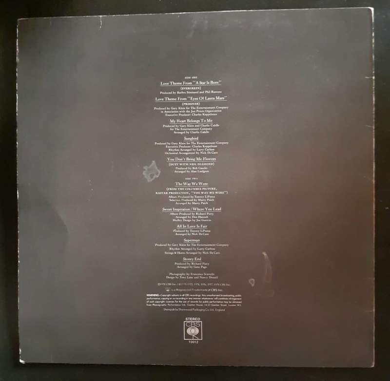Barbra Streisand Greatest Hits Volume 2 LP Vinyl Record - UK Pressing