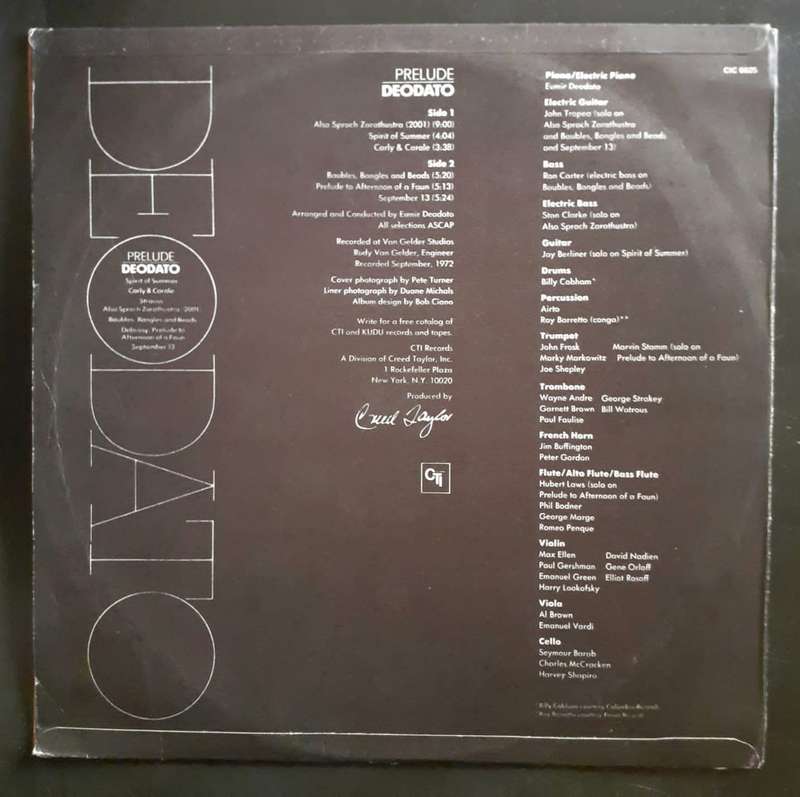 Deodato - Prelude LP Vinyl Record