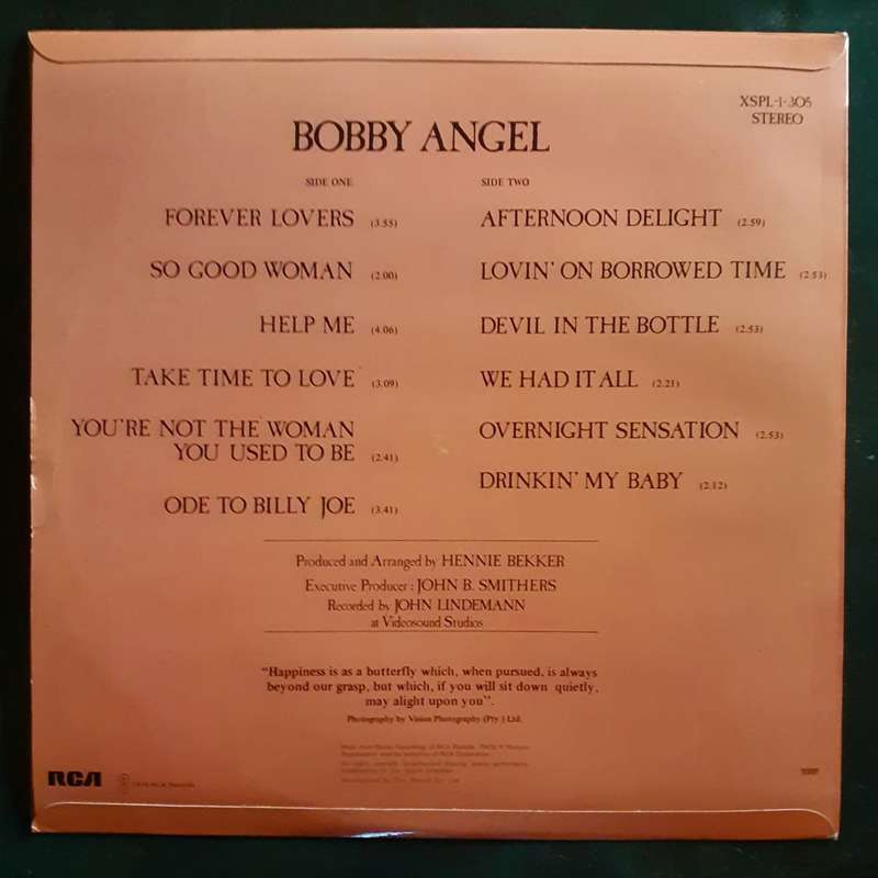 Bobby Angel - Bobby Angel LP Vinyl Record