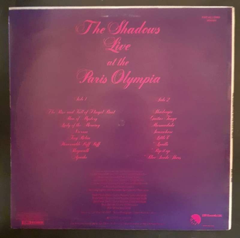 The Shadows - Live At The Paris Olympia LP Vinyl Record