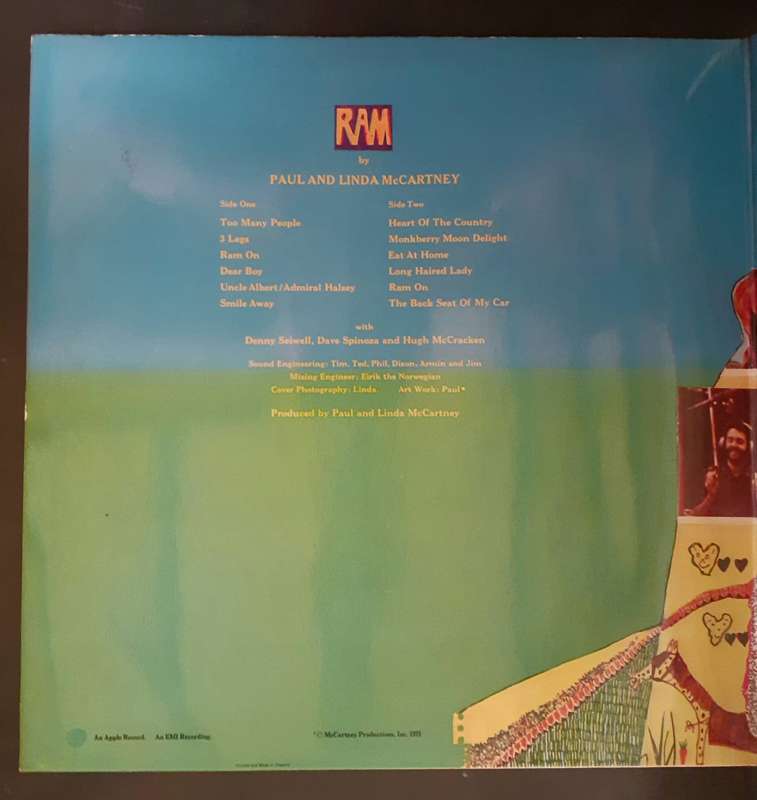 Paul McCartney - Ram LP Vinyl Record - UK Pressing