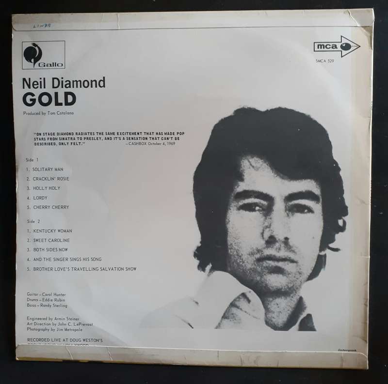 Neil Diamond - Gold LP Vinyl Record