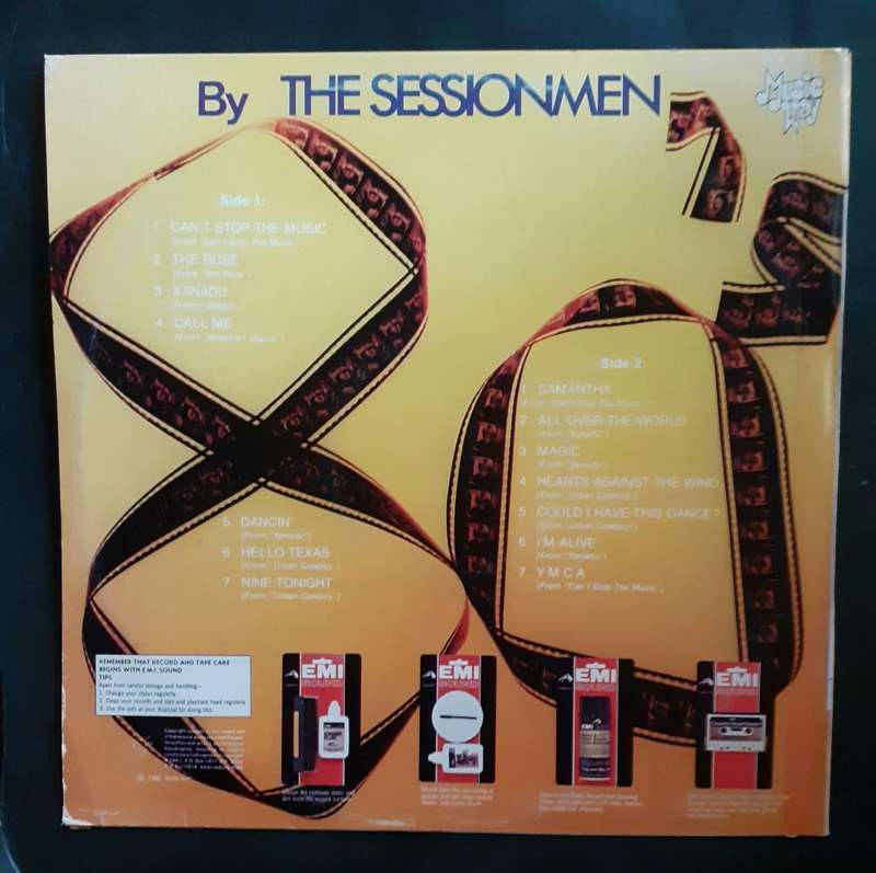 The Sessionmen - Movie Hits of the 80s LP Vinyl Record