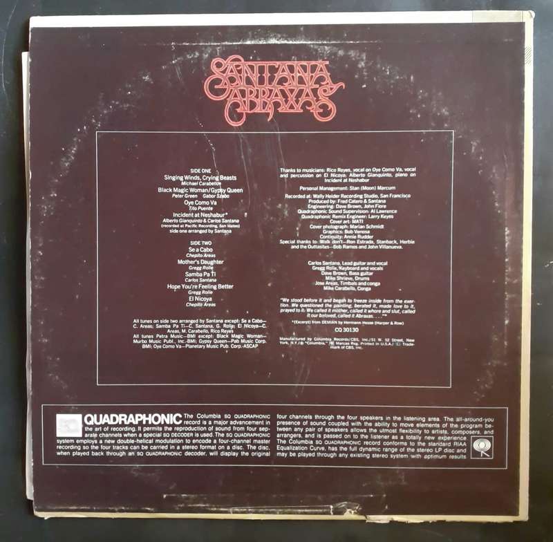 Santana - Abraxas LP Vinyl Record
