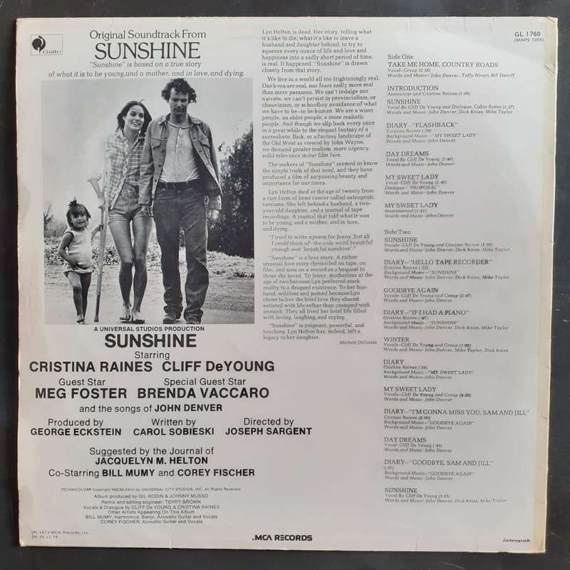 Sunshine (Original Soundtrack) LP Vinyl Record