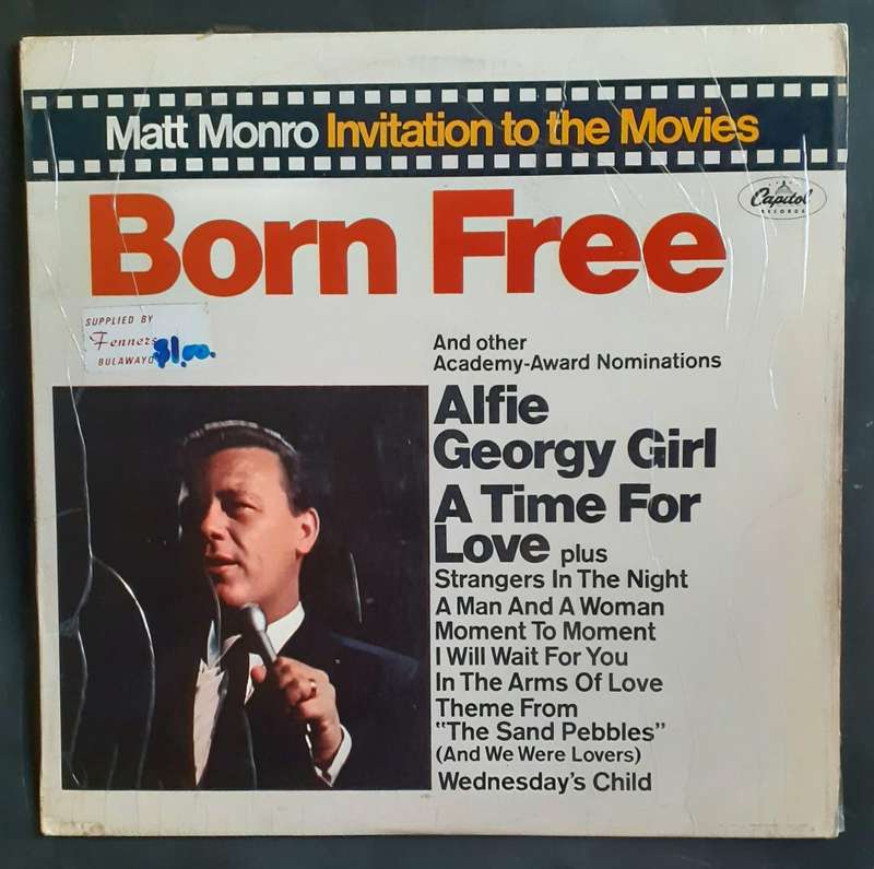 Matt Monro - Born Free (Invitation To The Movies) LP Vinyl Record