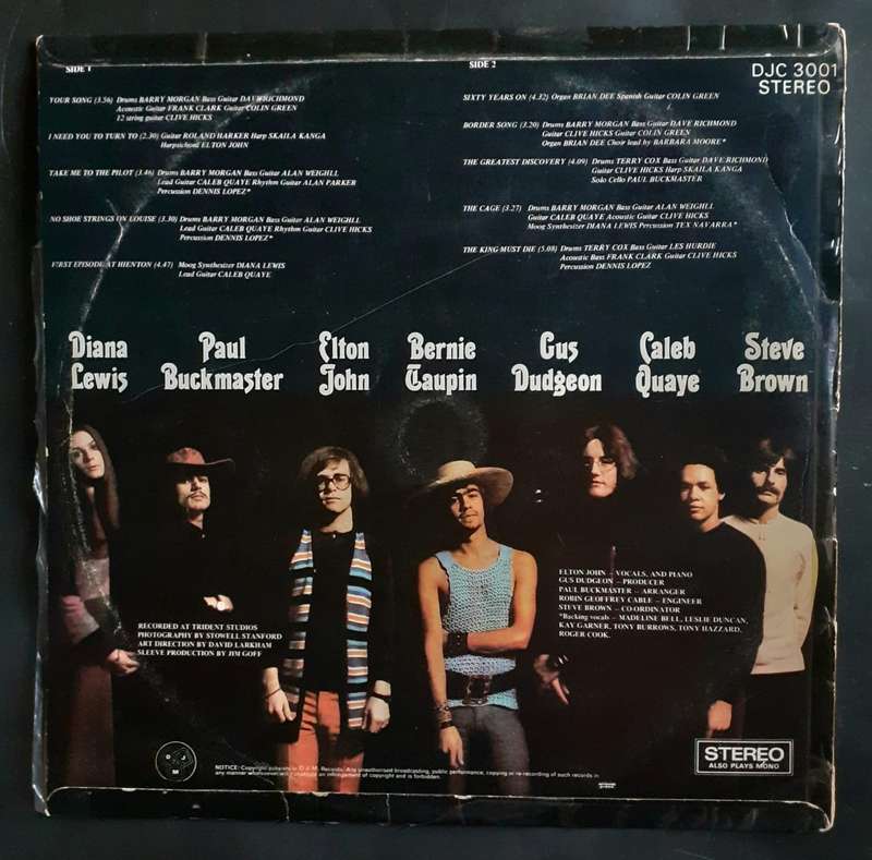 Elton John - Elton John LP Vinyl Record