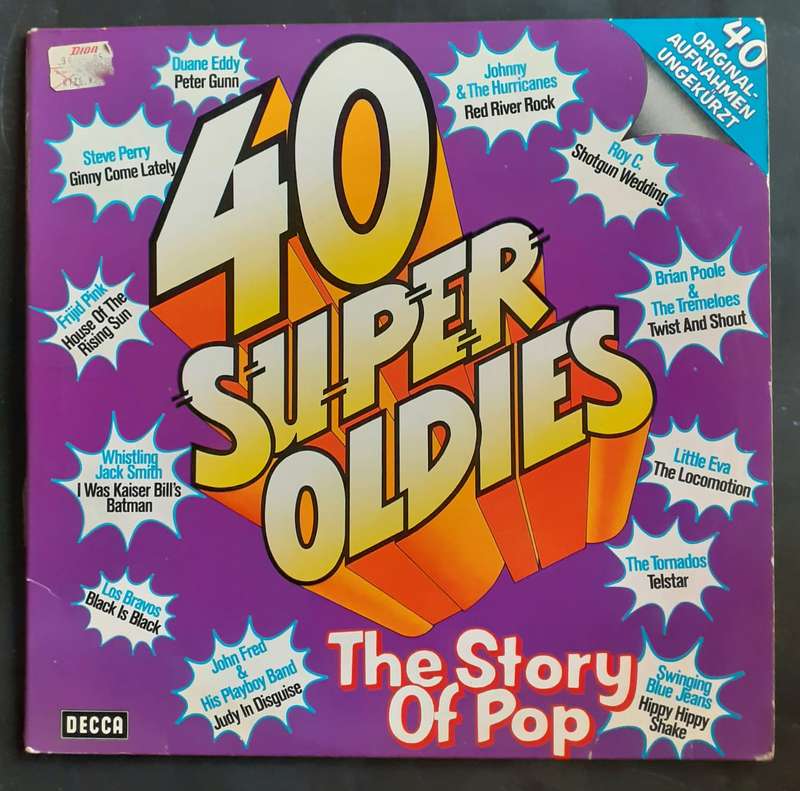 40 Super Oldies - The Story Of Pop Double LP Vinyl Record Set - Germany Pressing