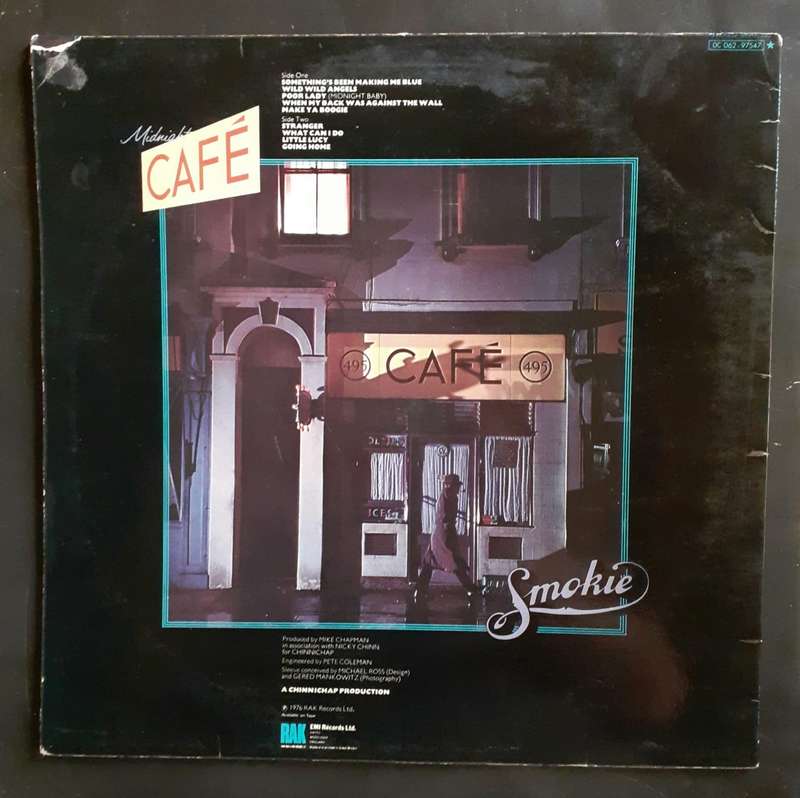 Smokie  Midnight Cafe LP Vinyl Record - UK Pressing