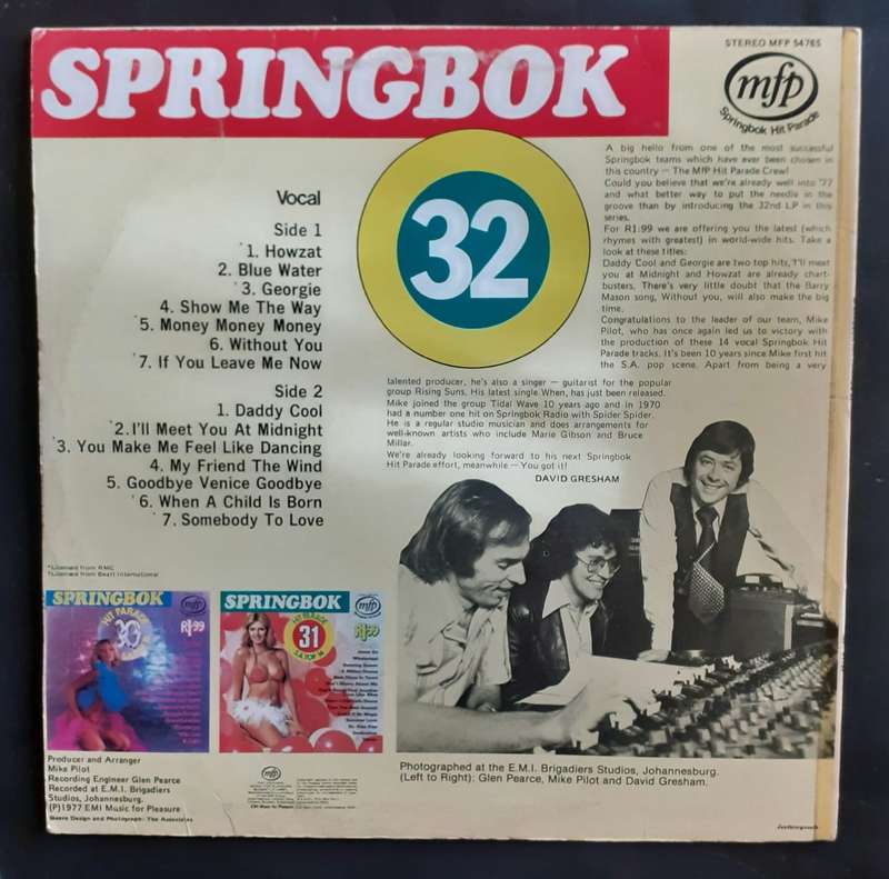 Springbok Hit Parade Vol.32 LP Vinyl Record
