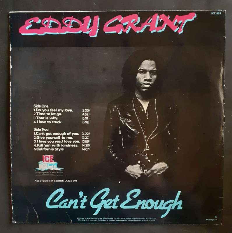 Eddy Grant - Can't Get Enough LP Vinyl Record