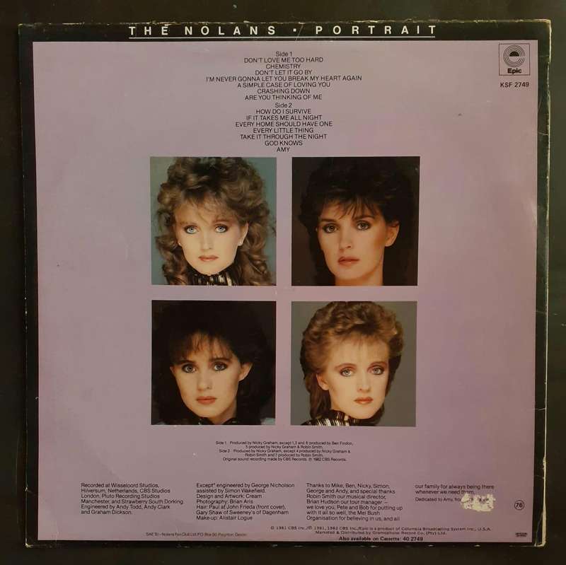 The Nolans - Portrait LP Vinyl Record