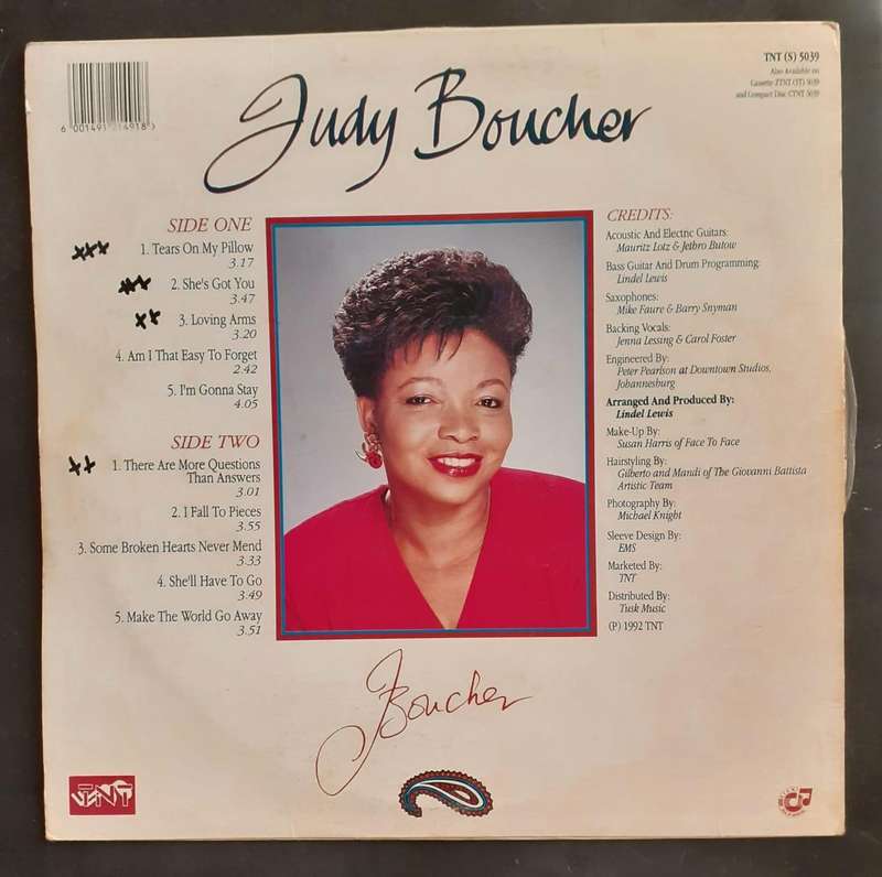 Judy Boucher - Tears On My Pillow LP Vinyl Record