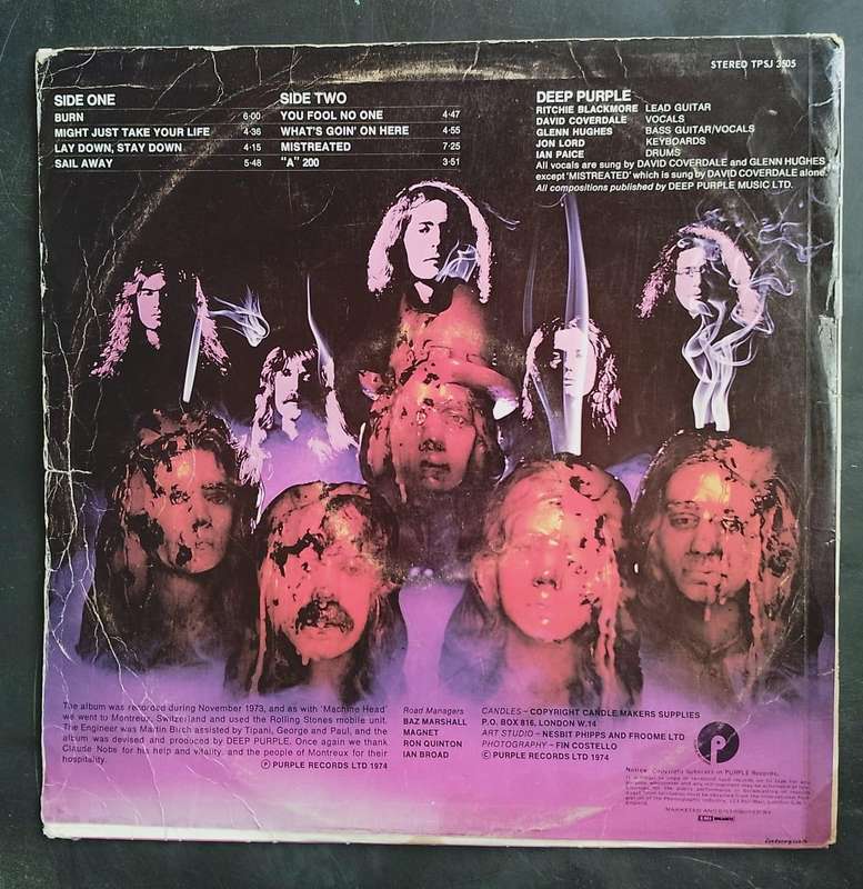 Deep Purple - Burn LP Vinyl Record