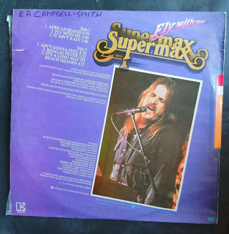 Supermax - Fly With Me LP Vinyl Record