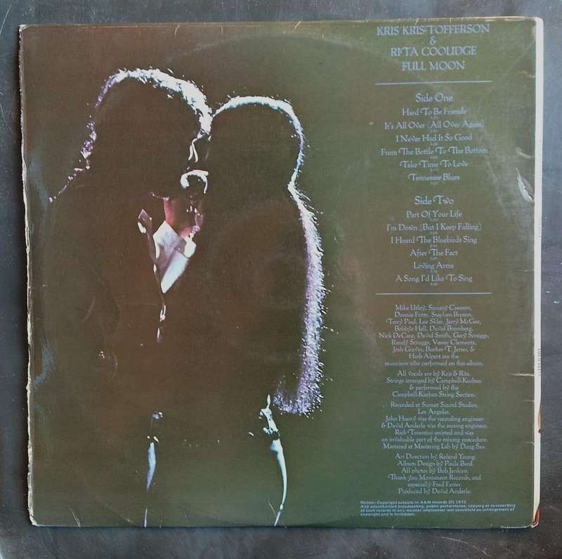 Kris Kristofferson & Rita Coolidge - Full Moon LP Vinyl Record