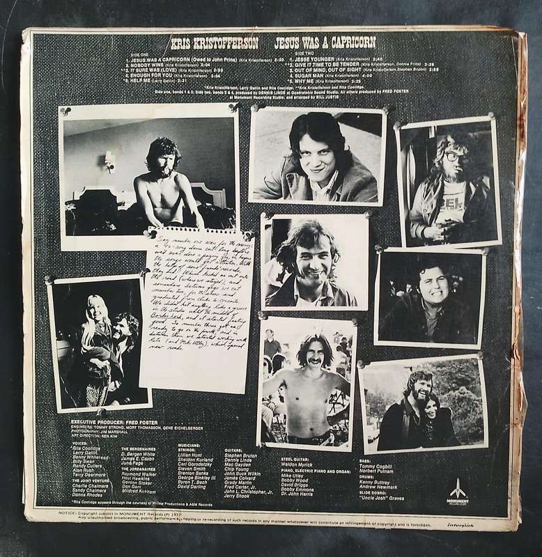 Kris Kristofferson - Jesus Was A Capricorn LP Vinyl Record