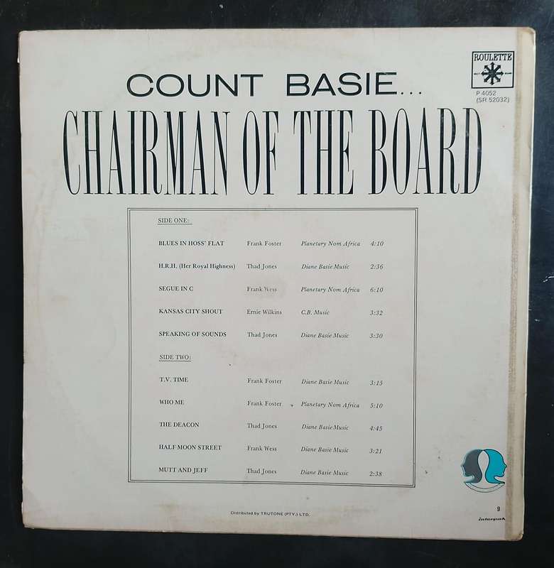 Count Basie - Chairman of The Board LP Vinyl Record - USA Pressing