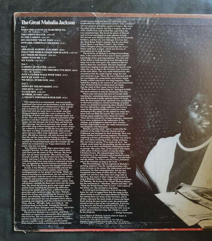 Mahalia Jackson - The Great Mahalia Jackson Double LP Vinyl Record Set - USA Pressing
