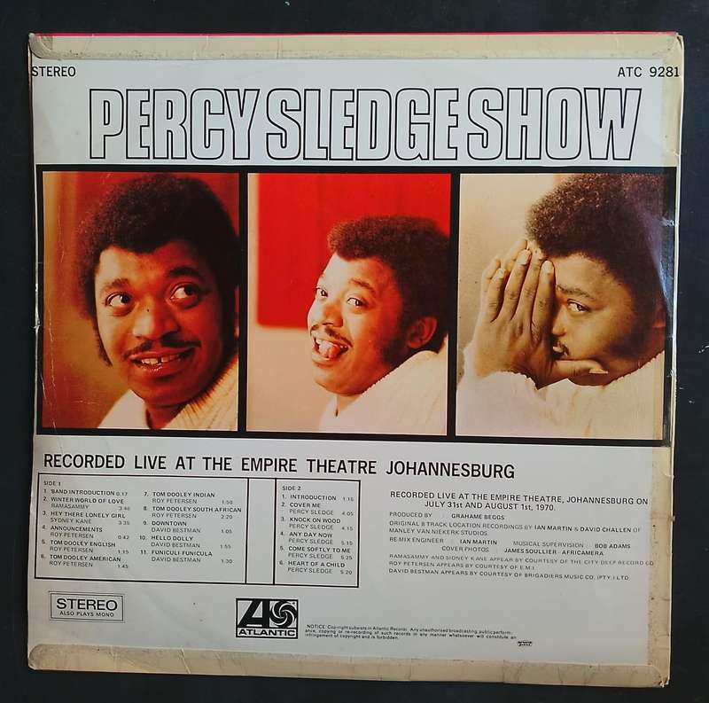 Percy Sledge  Percy Sledge Show LP Vinyl Record