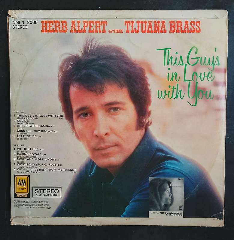 Herb Alpert & The Tijuana Brass - This Guy's In Love With You LP Vinyl Record