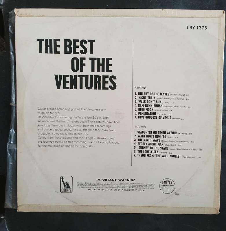 The Ventures - The Best of The Ventures LP Vinyl Record - UK Pressing