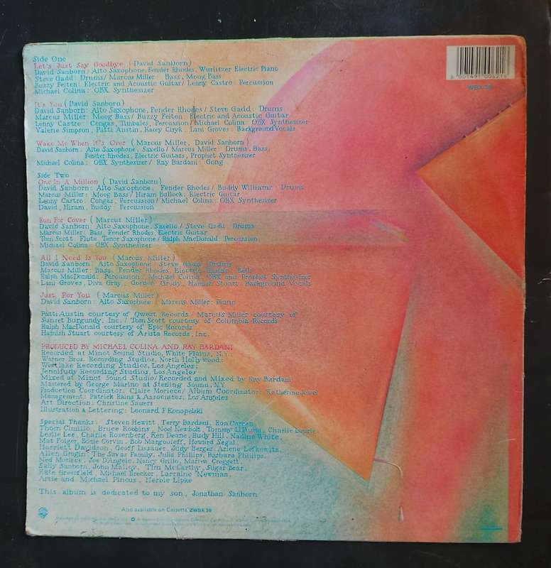 David Sanborn - Voyeur  LP Vinyl Record